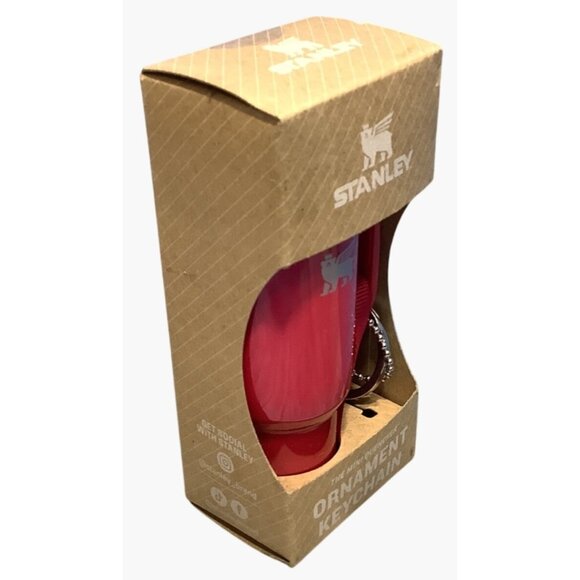 Stanley Water Bottle Keychain Christmas Tree Ornament Red - Picture 5 of 7